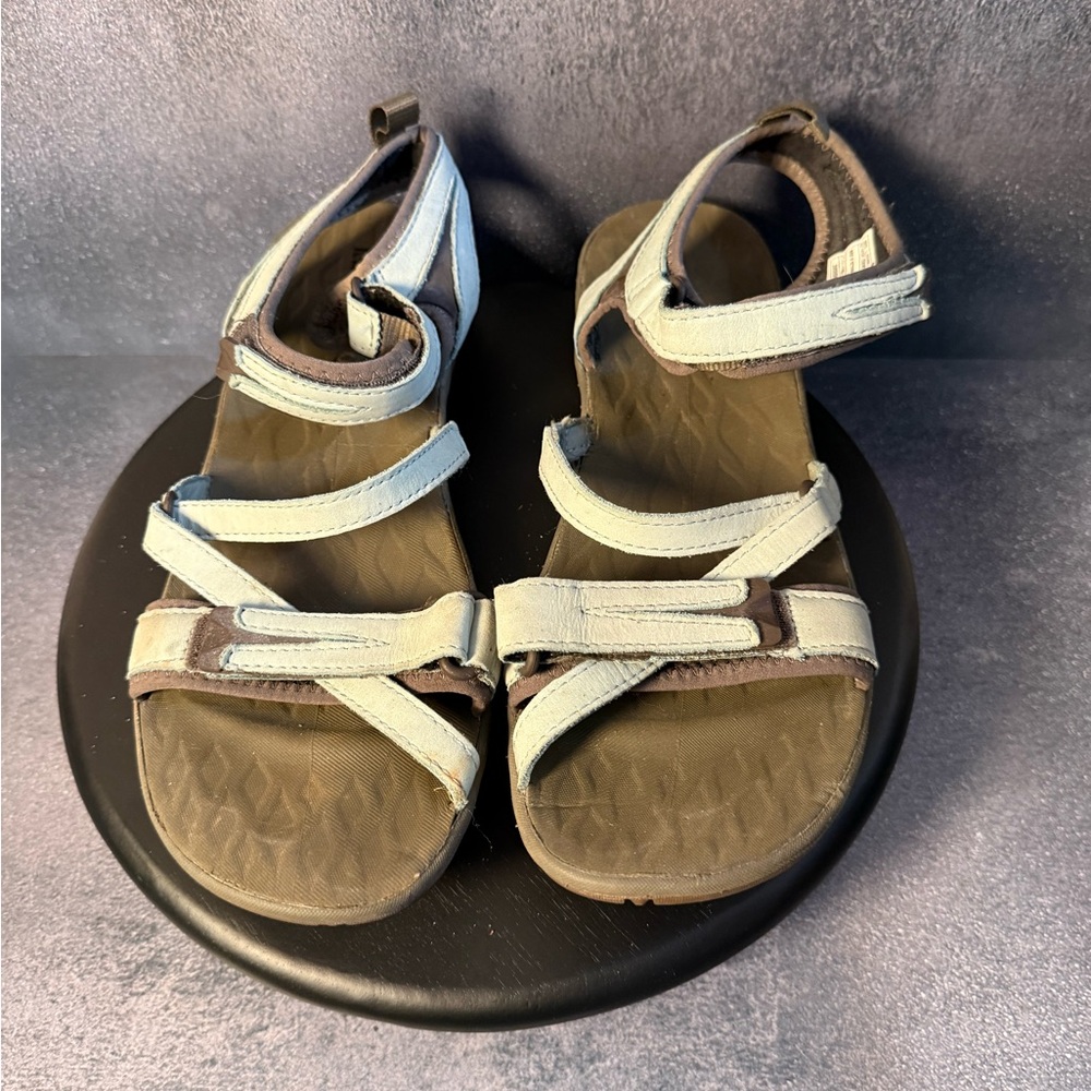 Merrell strappy sandals in “Blue Surf”